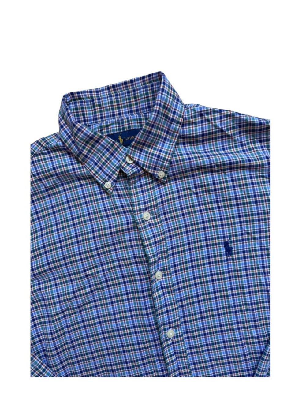 Ralph Lauren Blue Multi-Check Button-Down Shirt